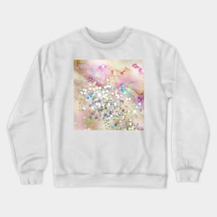 Pastel alcohol ink Holographic Glitter Crewneck Sweatshirt